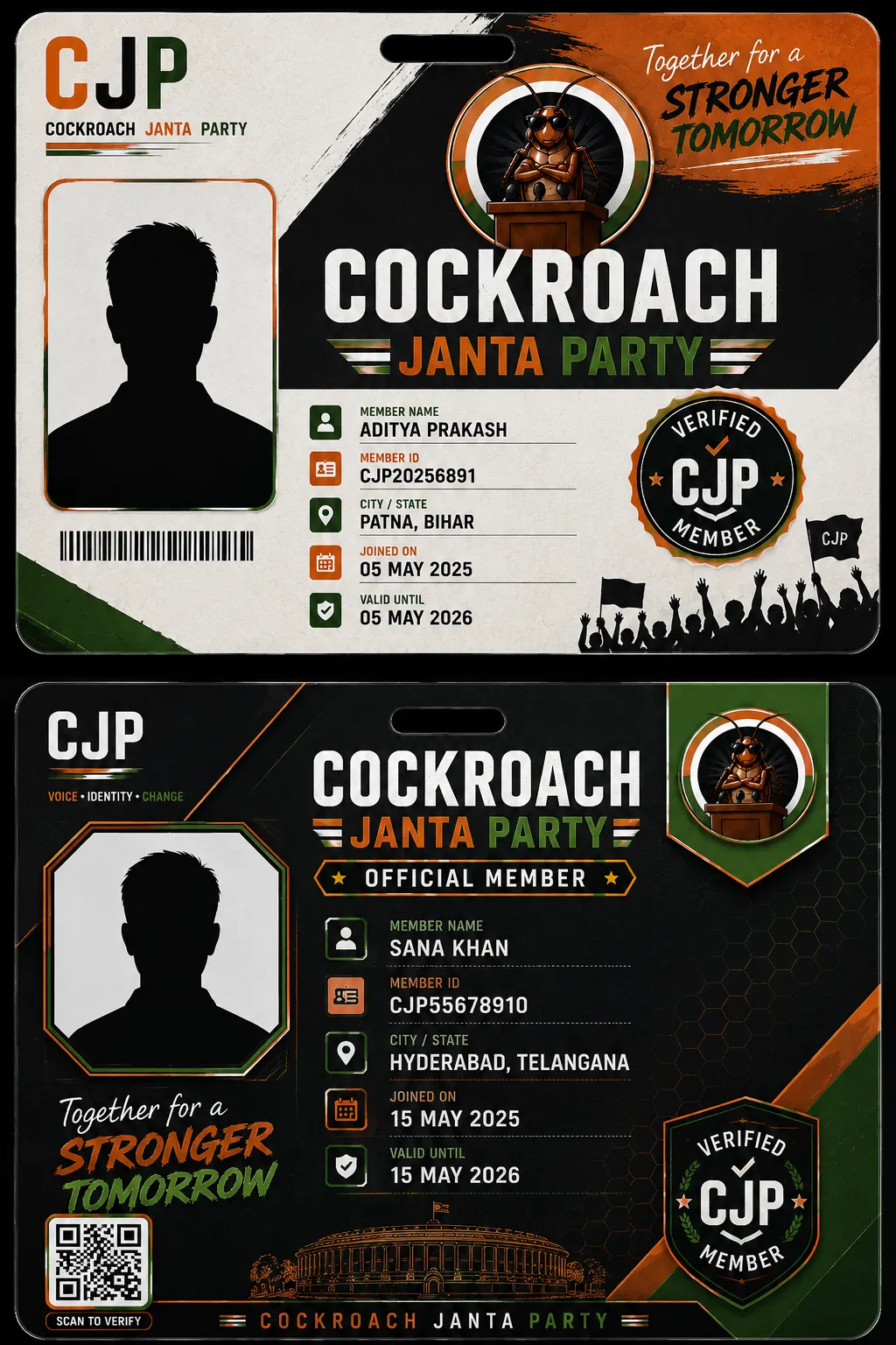 CJP Party ID Card — Design 4